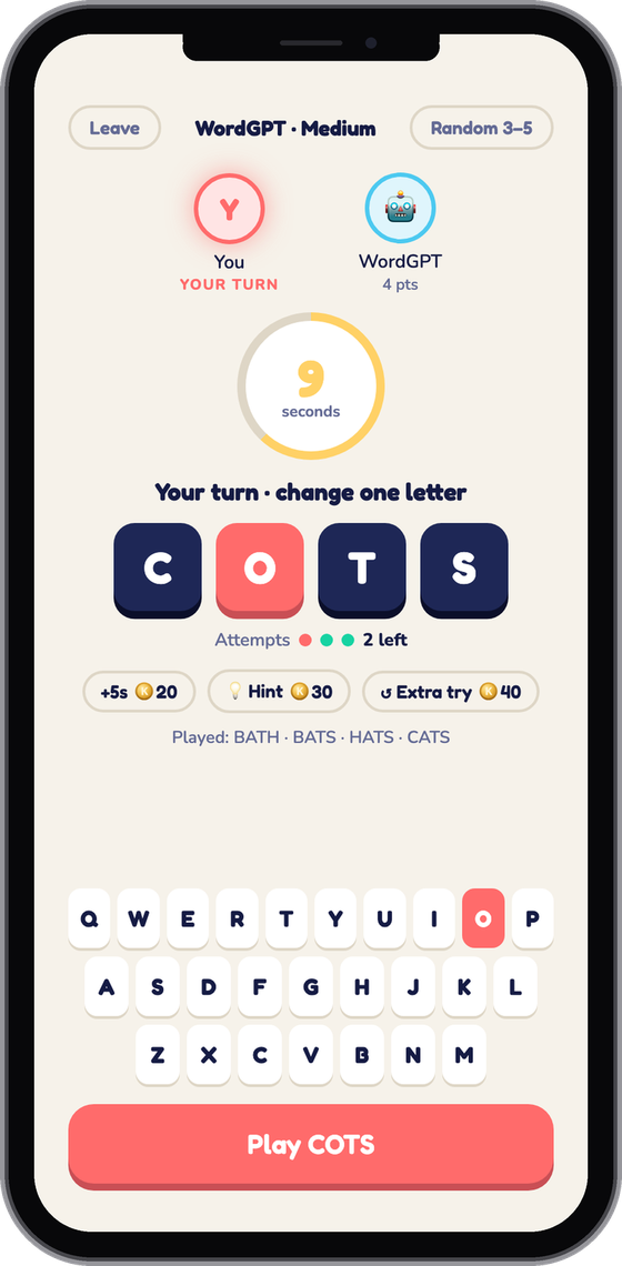 Word Battle gameplay
